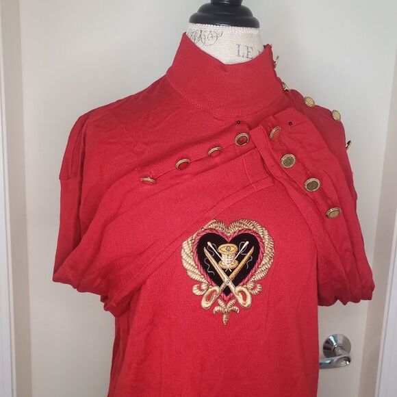 Embroidered heart sewing crest sweater - Picture 6 of 9